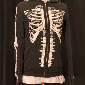 Skeleton print hoodie